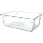 image of Carlisle 1062207 StorPlus Box, 12‑1/2 Gal, 26" x 18" x 9", Clear Polycarbonate, Non‑Slip