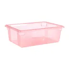 image of Carlisle 10622C05 - Food Storage Box, 12½‑Gal, 26" L x 18" W x 9" H,Red Polycarbonate, Non‑Slip