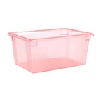 image of Carlisle 10623C05 StorPlus Food Storage Box, 16.6‑Gallon, 26" L x 18" W x 12" H, Red Polycarbonate