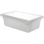 image of Carlisle 1063102 StorPlus Storage Box, 3.5‑Gal (18"×12"×6"), White Poly, Dishwasher Safe, BPA‑Free