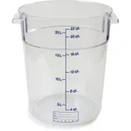 image of Carlisle 1076907 Storplus 22-qt Polycarbonate Food Container, Clear, Stackable, NSF – Made in USA