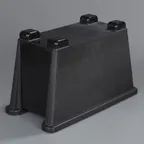 image of Carlisle 1086803 Trimline Dispenser Base, Single, Textured Black Polypropylene, Dishwasher Safe