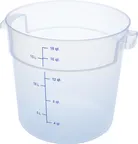 image of Carlisle 1096830 Food Storage Container, 18 qt, Round, Polycarbonate, Clear, NSF