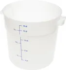image of Carlisle 1097802 StorPlus Food Storage Container, 18 qt, Round, Polycarbonate, White
