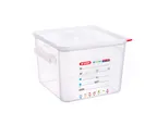 image of Carlisle 11855 Araven Storage Container, 12.6qt, 11-1/4"W x 11-1/4"D x 8-1/4"H, Clear PP, BPA‑Free