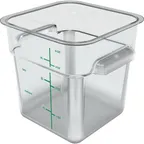 image of Carlisle 11951AF07 Food Storage Container - 4 Qt., 7-1/8" x 7-3/10"H Polycarbonate Clear Made in USA