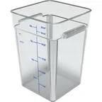 image of Carlisle 11956AF07 Food Storage Container, 22 Qt, 11-1/8" x 15-3/4"H, Polycarbonate, Purple Print, NSF