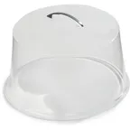 image of Carlisle 251207 Cake Cover, Skull Design, 11-5/8" dia. x 6-1/2"H, Clear, Chrome Handle, Plastic