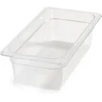 image of Carlisle 3066107 StorPlus 1/3 Size 3.8 Qt, 12-3/4" x 7" x 4" Clear Polycarbonate, Non‑Slip