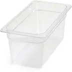 image of Carlisle 3066207 StorPlus 1/3 Food Pan, 5.7 Qt, 12-3/4" x 7" x 6" Clear Polycarbonate, NSF
