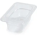 image of Carlisle 3068607 Food Pan, 1/9 0.7Qt, 6-3/4" x 4-1/4" x 2-1/2" Polycarbonate,, -40° to 212°F