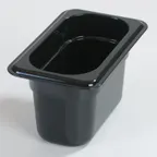 image of Carlisle 3068703 StorPlus Food Pan, 1/9 1.0 Qt, 6-3/4" x 4-1/4" x 4" Black Polycarbonate, -40° to 212° F, NSF
