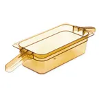 image of Carlisle 30861HH13 StorPlus High Heat Food Pan, 1/3 Size, 3.8 Qt, 4" Deep, Amber Polyether Sulfone