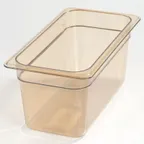 image of Carlisle 3086213 StorPlus High Heat Food Pan, 1/3 Size, 5.7 Qt, 6" Deep, Amber, Polyether Sulfone