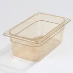 image of Carlisle 3088113 StorPlus High Heat Food Pan, 1/4 Size 2.8 Qt, 4" Deep, Amber PES, BPA‑Free