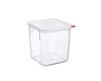 image of Carlisle 31852 Araven 4.2qt Container, 7-1/8"W x 7-1/8"D x 7-1/2"H, Clear Polycarbonate Airtight Lid