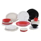 image of Carlisle 3303803 Sierrus Rimmed Nappie Bowl, 10 oz, 5" dia, Black Melamine, Dishwasher Safe, BPA Free