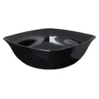 image of Carlisle 3336003 - 5 Qt Square Flared Bowl, 11-3/4" Black Melamine, Dishwasher Safe, NSF, BPA Free