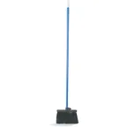 image of Carlisle 3686403 Duo-Sweep Industrial Broom, 48" Blue Handle, 11" Wide Black Filament Head, Lobby