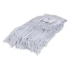 image of Carlisle 369066B00 Wet Mop Head - 16-Ounce #16 Bacterial Resistant Cut-End, 1-1/4" Polyester Band
