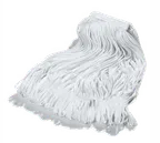 image of Carlisle 36932000 Rough n’ Ready Mop, 17oz (#17) Capacity, White Cut-End, Medium, Absorbing Spills