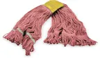 image of Carlisle 369412B05 Wet Mop Head - 5" Wide End, Red 4‑Ply Cotton/Synthetic Blend, Commercial Wet Mop