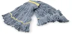 image of Carlisle 369413B14 Wet Mop Head - Small 5" Blue 4‑Ply Cotton/Synthetic Looped End, Commercial Mop