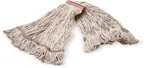 image of Carlisle 369423B00 Wet Mop Head - Large 1" Red Band, 4‑Ply Cotton/Synthetic Blend, Looped, Wet Mop