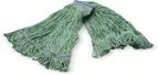 image of Carlisle 369423B09 Wet Mop Head - Large 1" Green Loop End, 4‑Ply Cotton/Synthetic Blend, Wet Mop