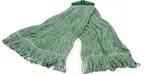 image of Carlisle 369440B09 Wet Mop Head - Looped End Cotton, Green, 3/4" Threaded, Fits Handles - 1/Case