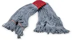 image of Carlisle 369553B00 Wet Mop Head - Large 5" Blue Loop End, 4‑Ply Cotton, All‑Purpose Wet Mop