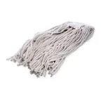 image of Carlisle 36972400 Flo‑Pac Wet Mop Head – 24‑oz, 8‑ply Cut‑End, Cotton Yarn, 1‑1/4" Polyester Band