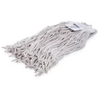 image of Carlisle 369820B00 Wet Mop Head - Medium 20‑oz #20, Cotton, 4‑Ply Cut‑End, 1‑1/4" Polyester Band