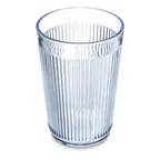 image of Carlisle 400807 - Crystalon Stack-All 8oz Tumbler, Clear Ribbed, SAN Plastic, BPA‑Free