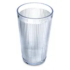 image of Carlisle 401207 Stack-All 12oz Tumbler, Clear Ribbed, SAN Plastic, BPA‑Free, 0°F‑180°F