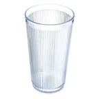 image of Carlisle 402007 - 20oz Clear Ribbed SAN Tumbler, Stackable, Dishwasher Safe, BPA‑Free