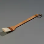 image of Carlisle 4037000 Basting Brush, 2" Boars Hair Bristles, 12" Wooden Handle, Brown Ferrules