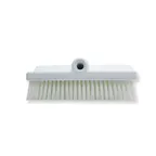 image of Carlisle 40423EC02 Floor Brush Head, 10" White Plastic Block, Polyester Bristles, BPA Free - 1/Each