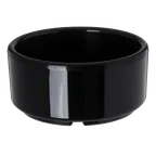 image of Carlisle 41403 Plastic Ramekin, 4 Oz (3‑1/4" Dia) Footed Melamine Cup, Black, Safe, NSF Certified