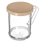 image of Carlisle 4270S06 Shaker/Dredge, 8 oz Beige SAN, Handled, Perforated Top, BPA‑Free, Dishwasher Safe