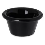 image of Carlisle 4312203 Plastic Ramekin, 2 oz (2-9/11" Dia.), SAN Black, BPA-Free, Dishwasher Safe, Stackable