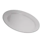 image of Carlisle 4356002 Dallas Ware Oval 12" x 8-1/2" White Melamine Serving Platter – Reinforced Rim