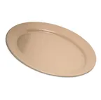 image of Carlisle 4356025 Dallas Ware Oval Platter, 12" x 8-1/2", Tan Melamine, BPA‑Free, NSF