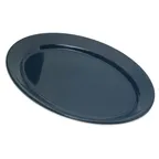 image of Carlisle 4356035 - Oval 12" x 8-1/2" Café Blue Melamine Platter, Stackable, Dishwasher Safe