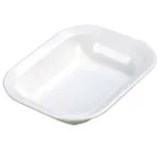 image of Carlisle 4374502 - 28oz Rectangular Melamine Bowl, 10" x 7½" x 2" White, Scratch‑Resistant, BPA‑Free