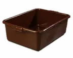 image of Carlisle 4401101 Comfort Curve Bus Box, 1-Compartment, 20"L x 15"W x 7"H Brown Poly, NSF, Dishwasher Safe
