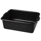 image of Carlisle 44011SKD03 Comfort Curve™ Bus Box, 1-Compartment, 20" L x 15" W x 7" H, Black High-Density Polyethylene, Reinforced Rims, Stackable, Dishwasher Safe