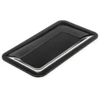 image of Carlisle 4446003 Food Pan, 1/3 Size, 1" Deep, Black Melamine, BPA‑Free, Dishwasher Safe, 212°F