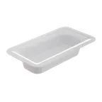 image of Carlisle 4446202 Pan, 1/3 Size, 2.5" Deep, White Melamine, NSF, BPA‑Free, Dishwasher Safe, 212°F