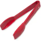 image of Carlisle 460605 Carly Salad Tongs, 6"L, Plastic, Red, Dishwasher Safe, NSF Certified, Made in USA